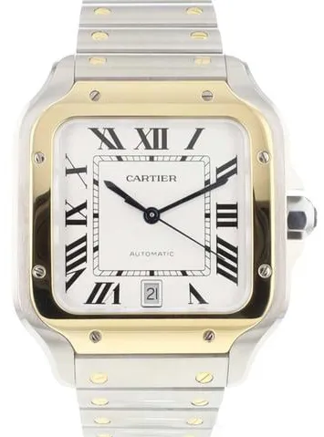 Cartier Santos W2SA0009 37.5mm Yellow gold and Stainless steel Silver