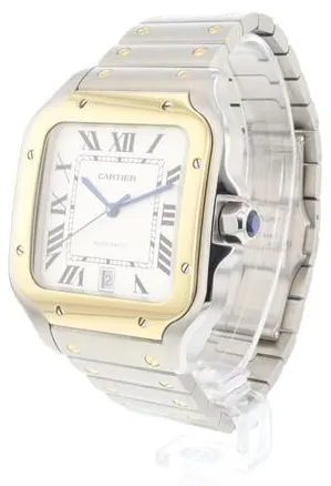 Cartier Santos W2SA0009 37.5mm Yellow gold and Stainless steel Silver 1