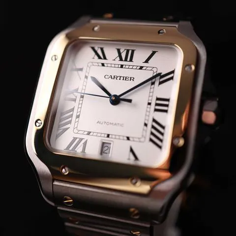 Cartier Santos W2SA0009 37.5mm Yellow gold and Stainless steel Silver 8