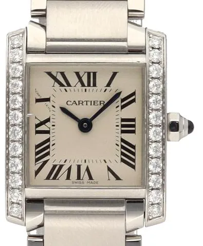 Cartier Tank Française W4TA0008 25mm Stainless steel White