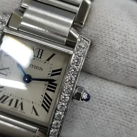 Cartier Tank Française W4TA0008 25mm Stainless steel White 13