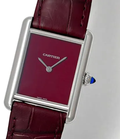 Cartier Tank WSTA0054 33.5mm Stainless steel Bordeaux