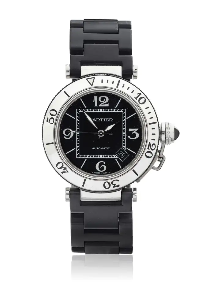 Cartier Pasha Seatimer 40mm Stainless steel Black