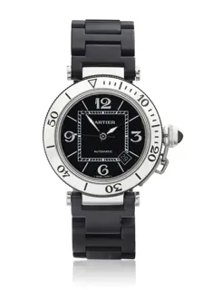 Cartier Pasha Seatimer Stainless steel Black