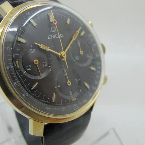 Enicar 2303 37mm Yellow gold Black 3