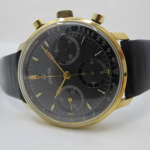 Enicar 2303 37mm Yellow gold Black 8