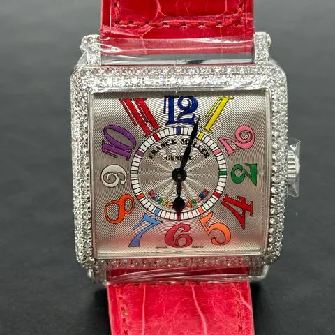 Franck Muller Master Square 6002 M QZ D COL DR V WG 18K White gold White