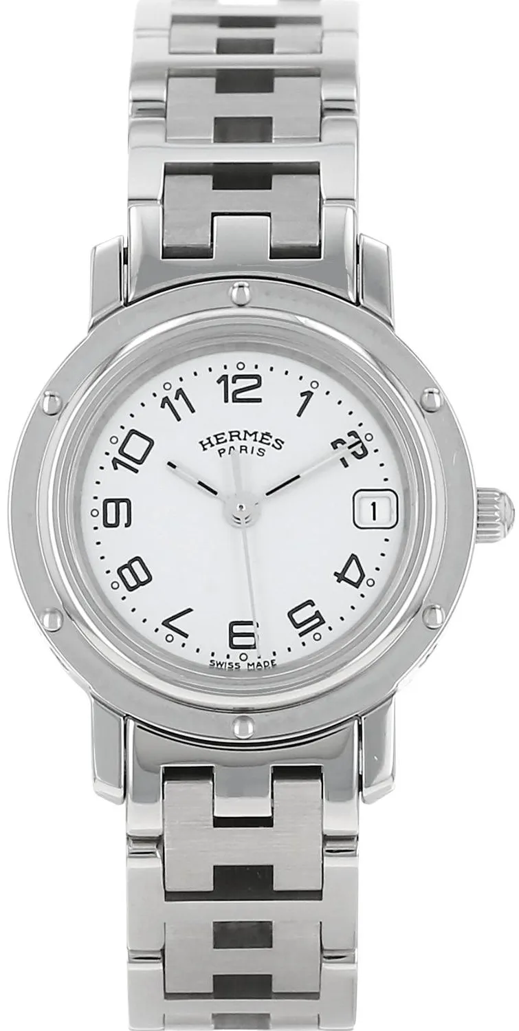 Hermès Clipper CL4.210 24mm Stainless steel White