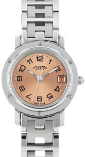 Hermès Clipper Hermes - CL4.210 24mm Stainless steel Pink