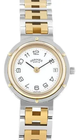 Hermès Clipper 24mm Stainless steel White