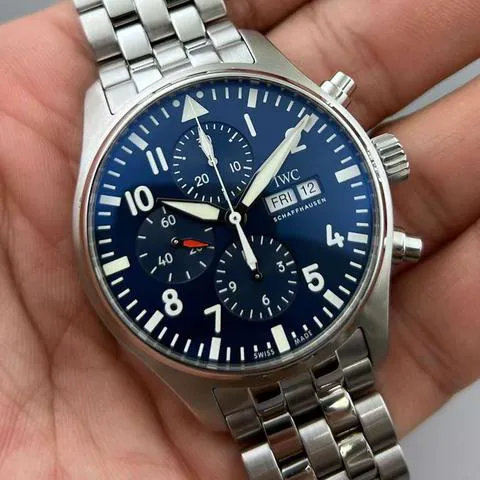 IWC Pilot Chronograph IW377717 43mm Stainless steel Blue