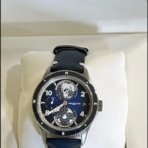 Montblanc 1858 MB125565 39mm Titanium Blue