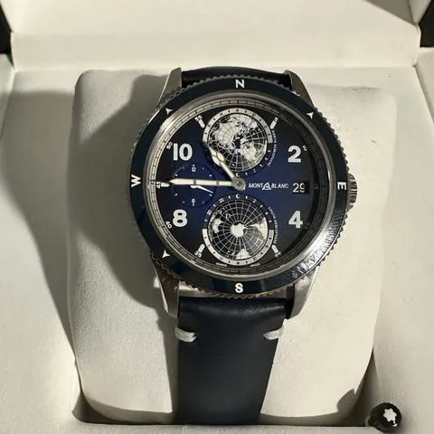 Montblanc 1858 MB125565 39mm Titanium Blue 6