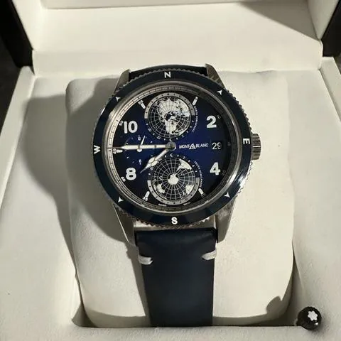 Montblanc 1858 MB125565 39mm Titanium Blue 7