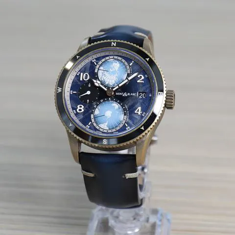 Montblanc 1858 129415 42mm Bronze Blue 2