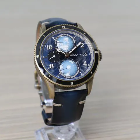 Montblanc 1858 129415 42mm Bronze Blue 3