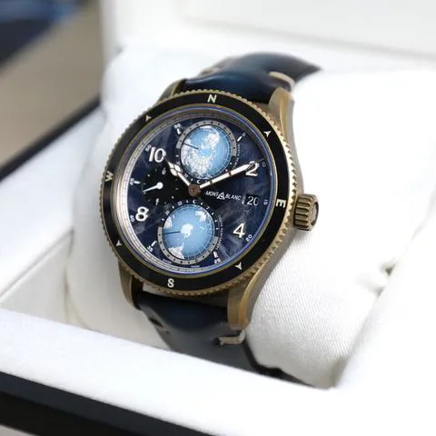 Montblanc 1858 129415 42mm Bronze Blue 5