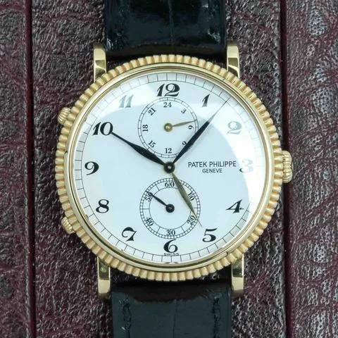 Patek Philippe Calatrava Travel Time 5034J-001 34mm Yellow gold White