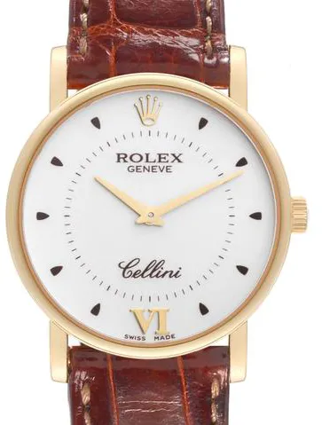 Rolex Cellini 5115 32mm Yellow gold Silver