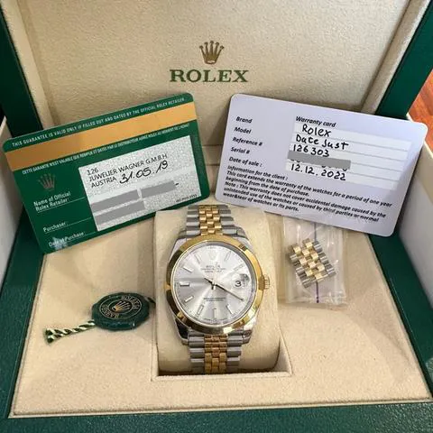 Rolex Datejust 41 126303 41mm Yellow gold and Stainless steel Silver