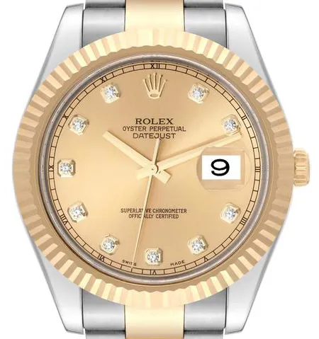 Rolex Datejust II 116333 41mm Yellow gold and Stainless steel Champagne