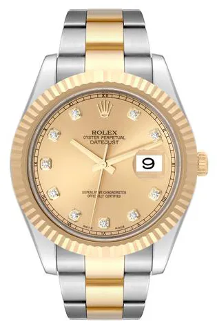 Rolex Datejust II 116333 41mm Yellow gold and Stainless steel Champagne 9