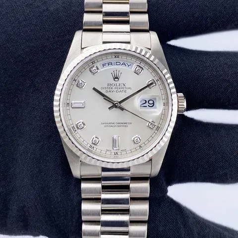 Rolex Day-Date 36 118239 36mm White gold Silver 1