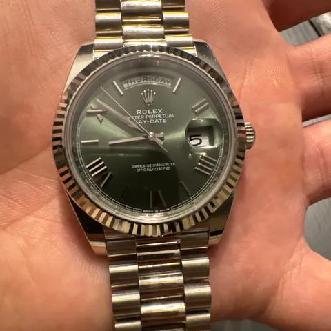 Rolex Day-Date 40 228239 40mm White gold Green 9