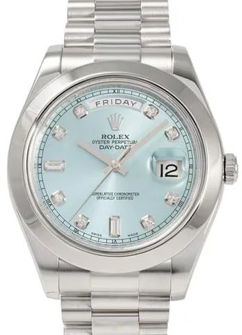 Rolex Day-Date II 218206A 41mm Platinum Blue