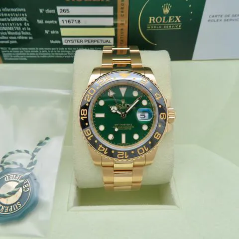 Rolex GMT-Master II 116718LN 40mm Yellow gold Green