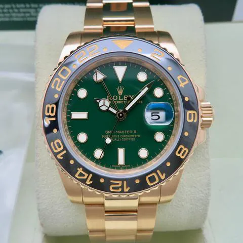 Rolex GMT-Master II 116718LN 40mm Yellow gold Green 9