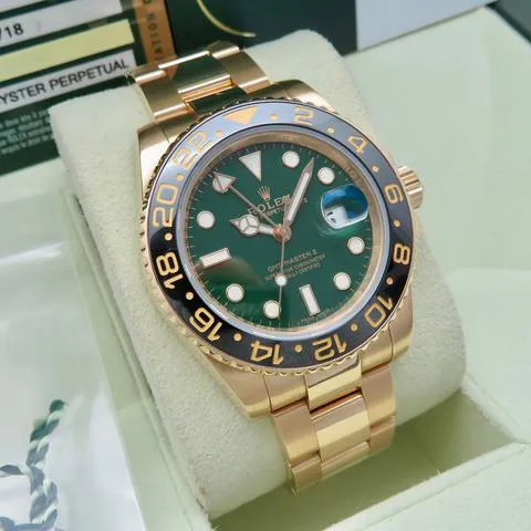 Rolex GMT-Master II 116718LN 40mm Yellow gold Green 11