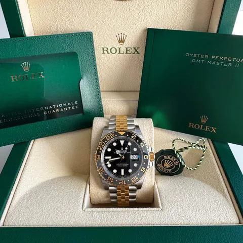 Rolex GMT-Master II 126713GRNR 40mm Yellow gold and Stainless steel Black