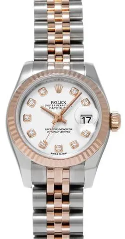 Rolex Lady-Datejust 179171G 26mm Stainless steel White