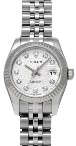 Rolex Lady-Datejust 179174G 26mm Stainless steel Silver