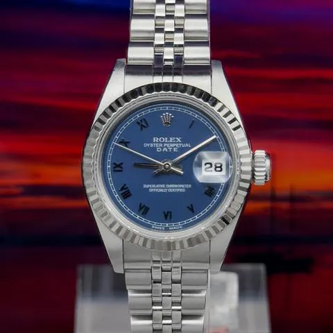 Rolex Lady-Datejust 69174 26mm Stainless steel Blue