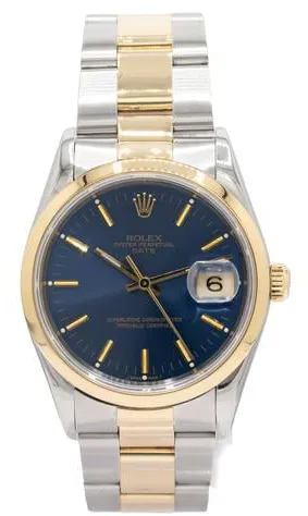 Rolex Oyster Perpetual Date 15203 34mm Stainless steel Blue