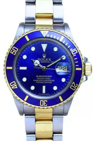 Rolex Submariner 16803 40mm Yellow gold and Stainless steel Blue