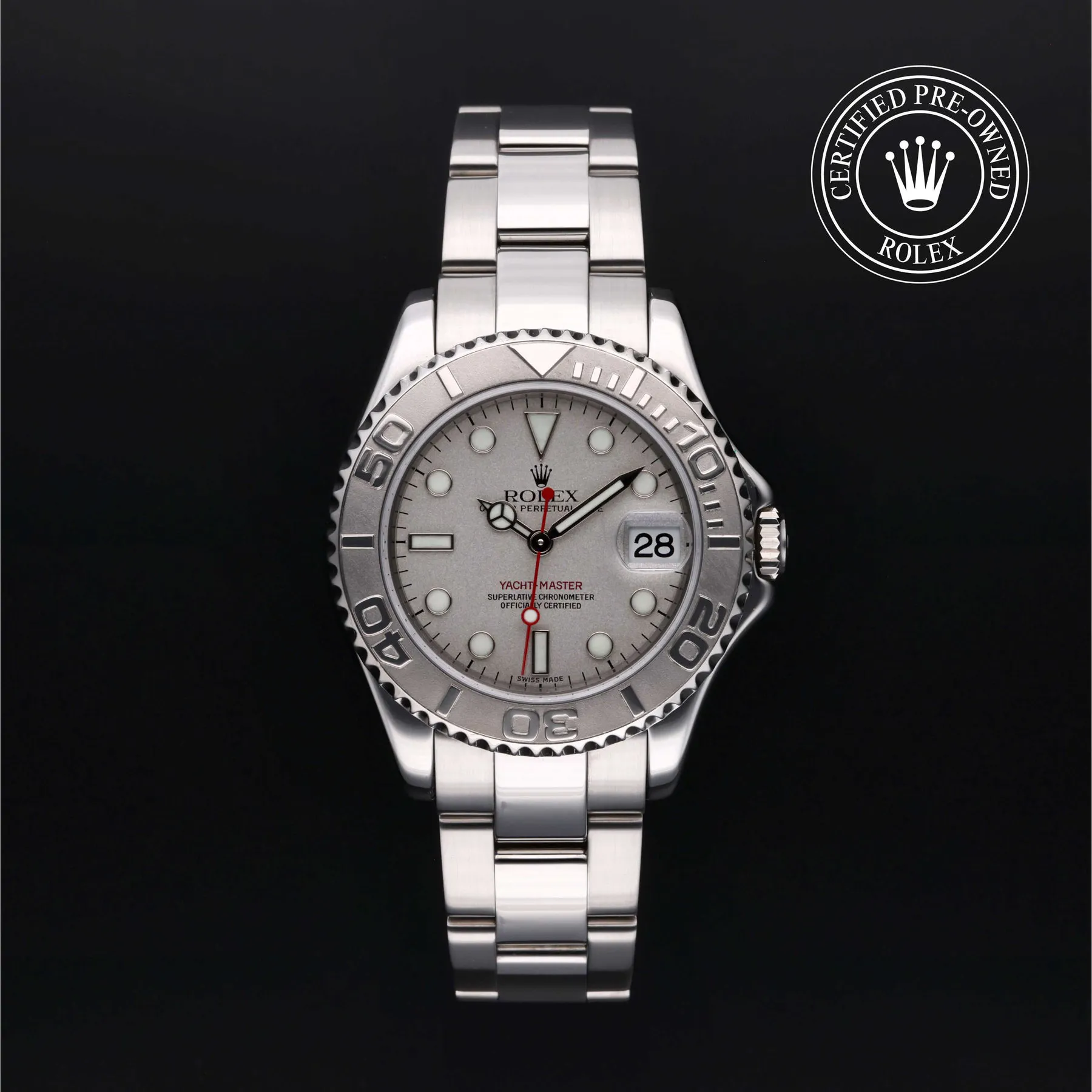 Rolex Yacht-Master 168622 35mm Platinum Silver