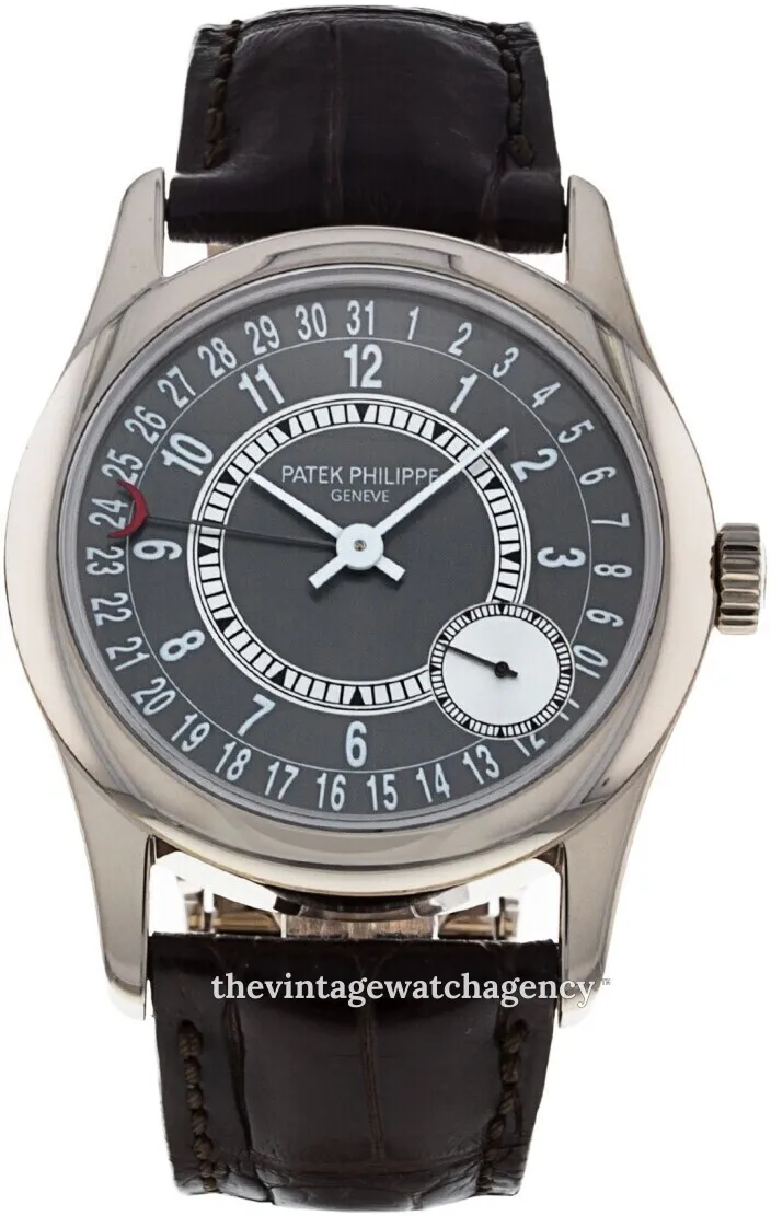 Patek Philippe Calatrava 6000G-010 37mm 18k white gold Gray