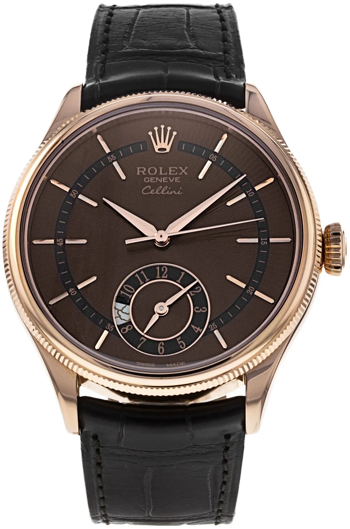 Rolex Cellini 50525 39mm Rose gold Silver