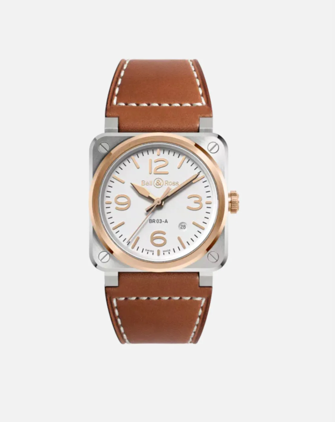 Bell & Ross BR 03 BR03A-WH-STPG/SCA 41mm Rose gold and 18k rose gold Rose gold