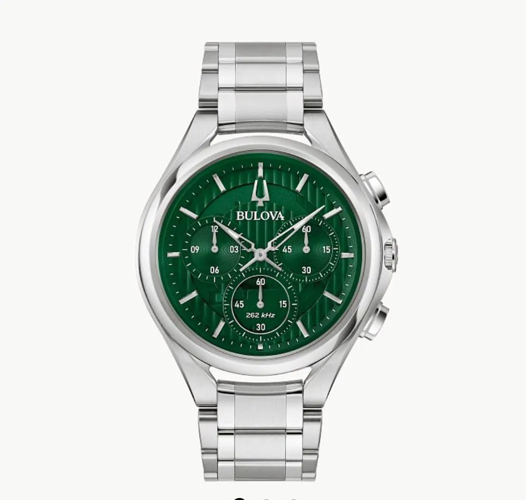 Bulova CURV 96A297 44mm Stainless steel Green