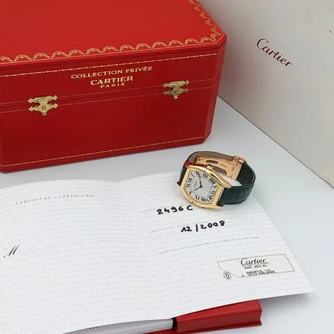 Cartier Tortue 2496C 34mm Yellow gold Silver 10