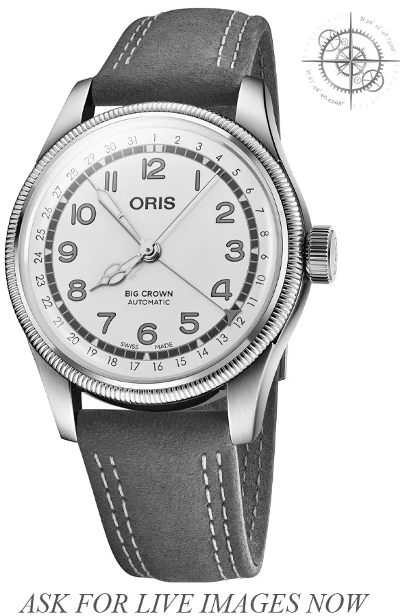 Oris Big Crown Pointer Date 01 754 7741 4081 40mm Stainless steel Black and Gold and White