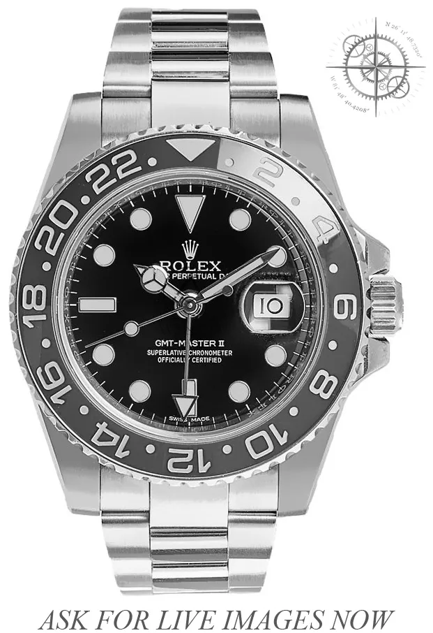 Rolex GMT-Master II 116719BLRO 40mm White gold and 18k white gold Black