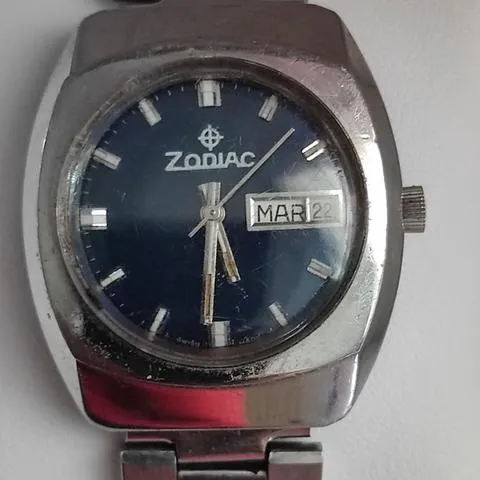 Zodiac 35mm Stainless steel Blue