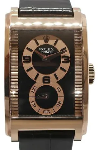 Rolex Cellini Prince 5442/5 28mm Rose gold Black