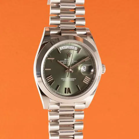 Rolex Day-Date 40 228206 40mm Platinum Green