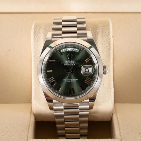 Rolex Day-Date 40 228206 40mm Platinum Green 4